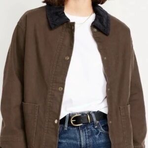 L.L. Bean Barn Jacket Vintage Women’s Large Petite Green Plaid Flannel Lining